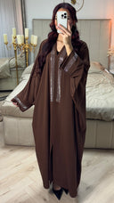 Famous Design Stones Abaya