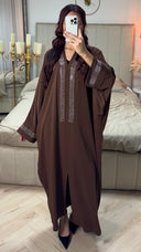 Famous Design Stones Abaya