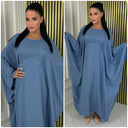 Inside Tie Belt Butterfly Linen Effect Dress