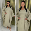 Inside Tie Belt Butterfly Linen Effect Dress