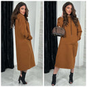Oversized Super Soft Maxi Jogging Hoodie Dress Split