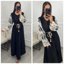 Kimono Tie Belt Lace Detail Sleeves