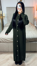 Knitwear Maxi Golden Buttons Dress