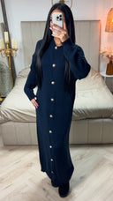 Knitwear Maxi Golden Buttons Dress