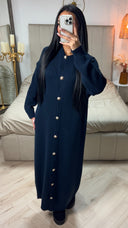 Knitwear Maxi Golden Buttons Dress