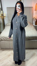 Knitwear Maxi Golden Buttons Dress