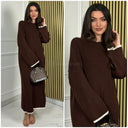 Knitwear Round Neck Maxi Oversized Line Detail 21180