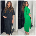 Knotted Oversized Dress Splits