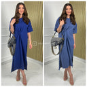 Knotted Oversized Dress Splits