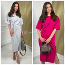 Knotted Oversized Dress Splits