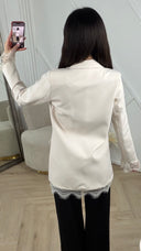 Blazer met Kantdetails en Satijnen Voering