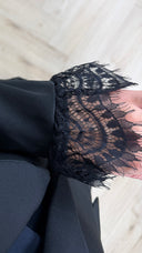 Blazer met Kantdetails en Satijnen Voering