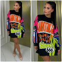 Long Sleeve Reject Evil Dress