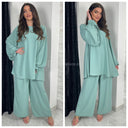 Loose Fit Elegant Wide Leg Set
