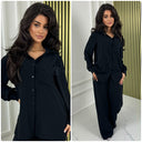 Love Detail Blouse Wide Leg Set