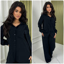 Love Detail Blouse Wide Leg Set