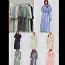Tie Belt Kimono+ Dress+ Shawl Glitter Sleeve M1150