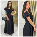 Koop trendy stijl off shoulder zomer maxi jurk. Koop je verfijnde dameskleding in Rotterdam.