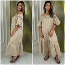 Off Shoulder Ruffle Details Dress