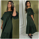 Off Shoulder Ruffle Details Dress