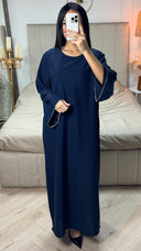 Übergroße Abaya mit Rautenärmeldetail