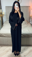 Übergroße Abaya mit Rautenärmeldetail