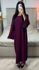 Übergroße Abaya mit Rautenärmeldetail