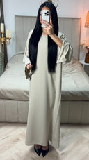 Übergroße Abaya mit Rautenärmeldetail