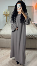 Übergroße Abaya mit Rautenärmeldetail