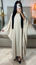 Oversized Diamond Butterfly Abaya Inside Tie Belt