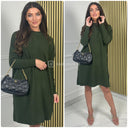 Oversized Dress Horizontal Ribbed 9887