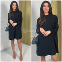 Oversized Dress Horizontal Ribbed 9887