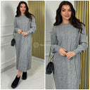 Oversized Fully Cable Round Neck Dress 700