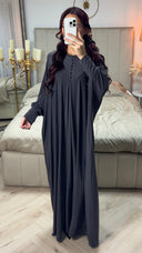 Oversized Pocets Abaya Button Detail