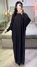 Oversized Pocets Abaya Button Detail