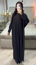 Oversized Pocets Abaya Button Detail