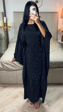 Oversized Strass Butterfly Abaya Inside Tie Belt