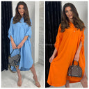 Perfect Summer Pocket Dress Oversized Buttons