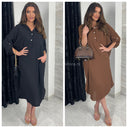 Perfect Summer Pocket Dress Oversized Buttons