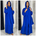 Pleated Headscarf Abaya Oversized