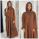 Pleated Headscarf Abaya Oversized