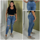 Premium Quality Stretch Ankle Fray Push Up Jeans 77531