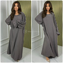 Ruffle Sleeve Basic Oversized Maxi Dress