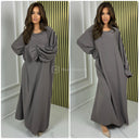 Ruffle Sleeve Basic Oversized Maxi Dress