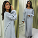 Ruffle Sleeve Basic Oversized Maxi Dress