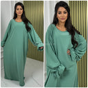 Ruffle Sleeve Basic Oversized Maxi Dress