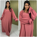 Ruffle Sleeve Basic Oversized Maxi Dress
