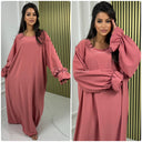 Ruffle Sleeve Basic Oversized Maxi Dress