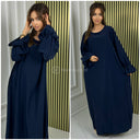 Ruffle Sleeve Basic Oversized Maxi Dress