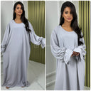 Ruffle Sleeve Basic Oversized Maxi Dress